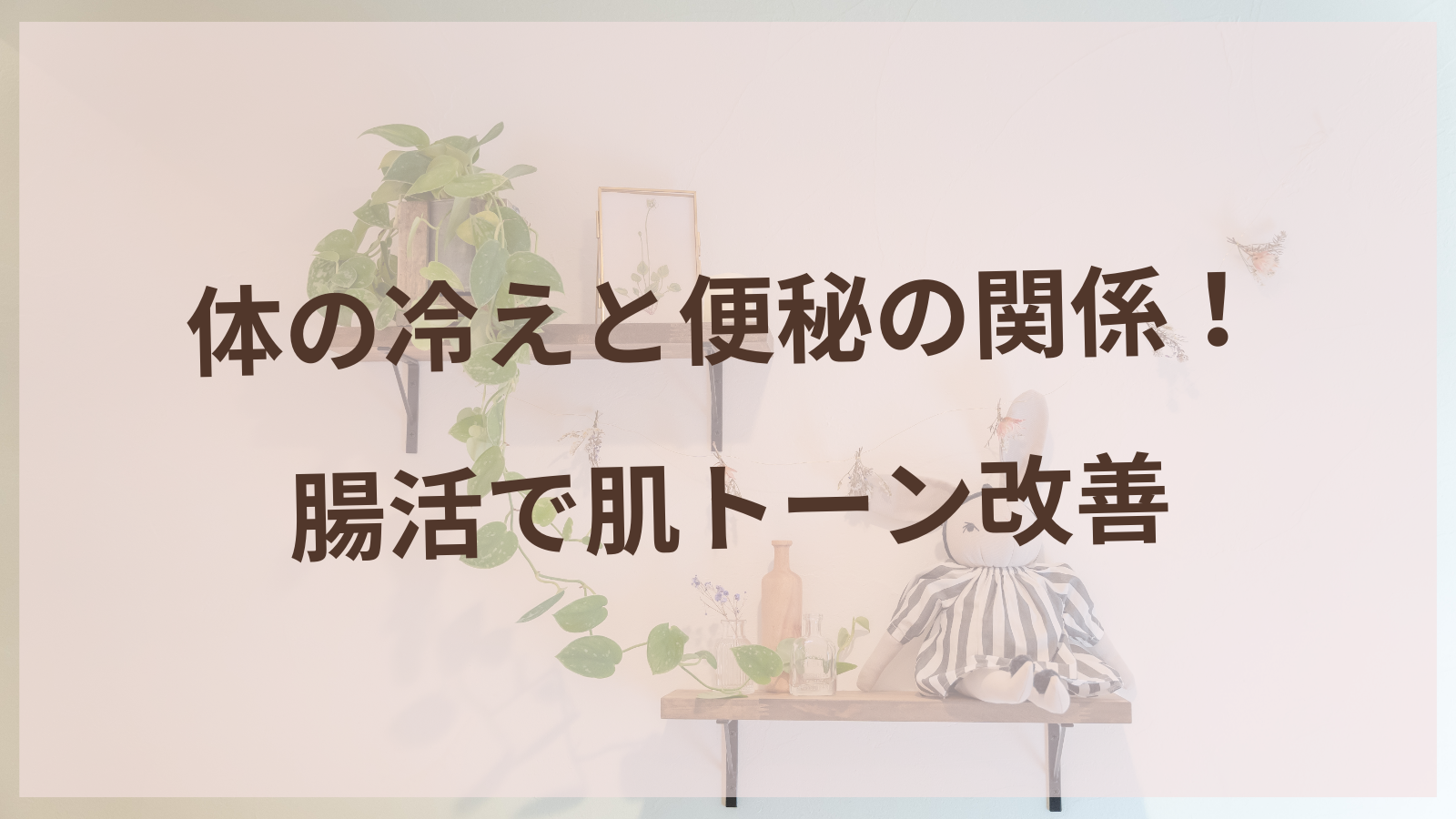 体の冷えと便秘の関係！腸活で肌トーン改善【名古屋から20分の美容鍼